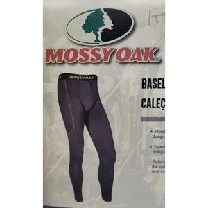Mossy Oak Baselayer Bottoms Moisture Wicking Fabric Elastic Waistband Size XL